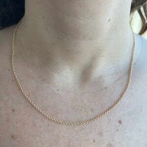 14k White Gold Rolo Chain Necklace